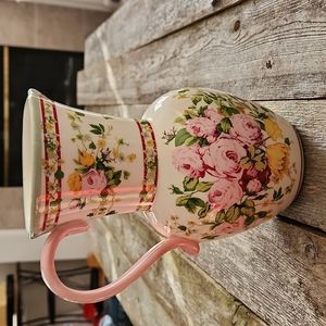 Laura Ashley Home floral design flower vase pitcher